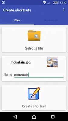 Create shortcuts android App screenshot 1